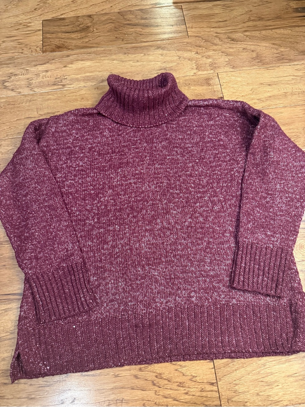 Banana Republic Plum Heathered Turtleneck Sweater - Picture 3 of 4